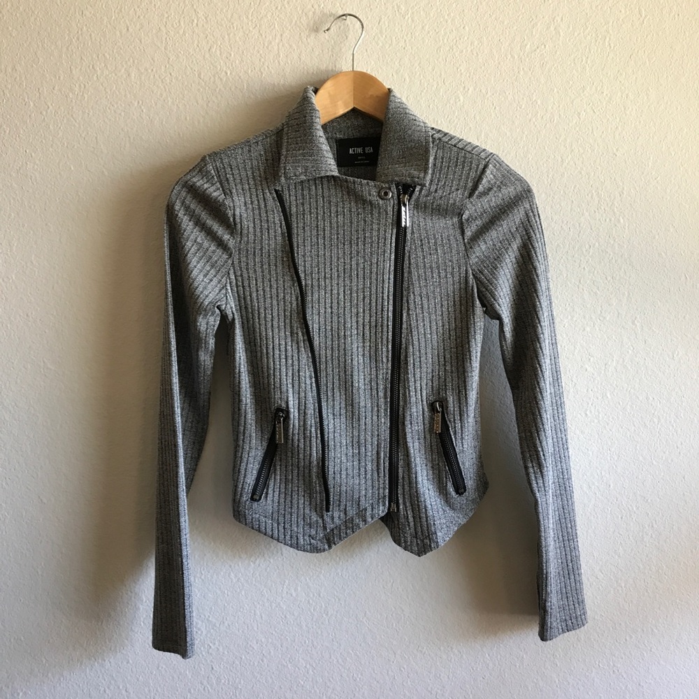 Cute Moto Style Zip Up